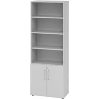 Hammerbacher Hammerbacher, Regal 6OH Türen 2OH 968T2 Grau/Grau-V968T2/5/5/BS