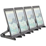 PEARL Faltbarer Tabletständer: 4er-Set Faltbare Tablet-Ständer für Tablet, Tablet-PC, E-Book-Reader (Tablet Aufsteller, Tabletstaender, Universal Smartphone)