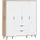 Forte Drehtürenschrank Vankka 184,1 x 201,5 x 52,7 cm Beige