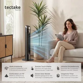 Tectake Turmventilator 90 cm Anthrazit