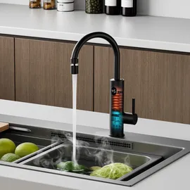 ESIP Oihpaw Küchenarmatur mit Durchlauferhitzer Schwarz