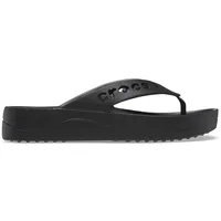 Crocs Damen Baya Plateau Flip Sandalen, Schwarz, 38/39 EU