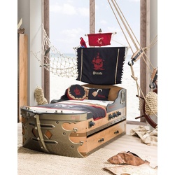 Cilek Bett Pirate 90 x 190 cm Lack Braun