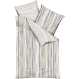 KAEPPEL Curvy Gestreift Silber/Grau 135 x 200 cm + 80 x 80 cm