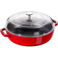 Staub Pfanne 24 cm rot aus Gusseisen mit zwei