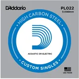 D'Addario PL022 Gitarren-Einzelsaite (für Akustik oder E-Gitarre) 0,056 cm (0,022 Zoll)