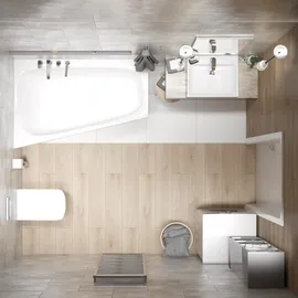 Hoesch iSensi Monolith Trapezbadewanne 100 x 170 cm (3873.010)