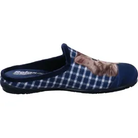RELAX Damen Hausschuh Katze beige - Blau - 42