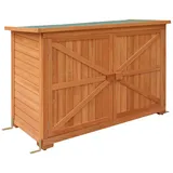 MCombo Gartenschrank Geräteschuppen Holz 1280 Braun/Orange