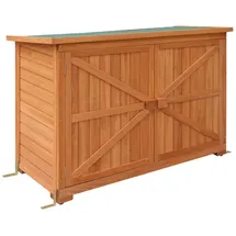 MCombo Gartenschrank Geräteschuppen Holz 1280 Braun/Orange