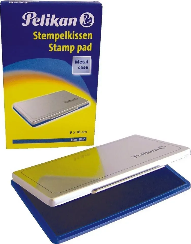 Preisvergleich Produktbild Pelikan Stempel Stempelkissen Gr.1 Metallgehäuse blau. blau