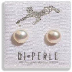 Paar Ohrstecker DI PERLE "Damen Perlenschmuck 925 Silber Süsswasser Perlen Ohrstecker", weiß, Ohrringe, Damen, Damen, Damen Perlenschmuck