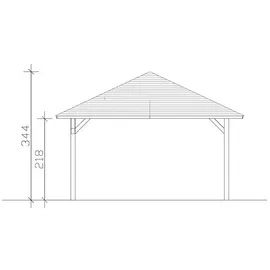 SKANHOLZ Cannes 5,69 x 5,69 m Nussbaum