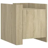 furnicato Nachttisch Sonoma-Eiche 45 x 50 x 50 cm mit Stauraum (1-St) braun