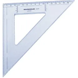 Rumold Zeichendreieck 45 Grad 25cm Kathete leicht getönt 4012108020206 Rumold