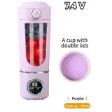 Tragbarer Mixer/entsafter, Großes 700-ml-fassungsvermögen, Robuste Stahlklingen, 2-in-1-mixbehälter, Tragbarer Smoothie-maker – Lila