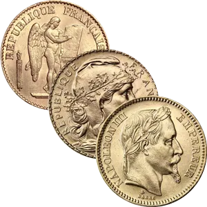 20 Francs Goldmünze Frankreich diverse Jahrgänge