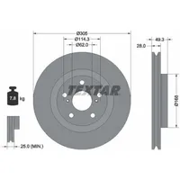 Textar Bremsscheibe PRO+