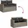 vidaXL Garten-Lounge-Set 9-tlg. grau