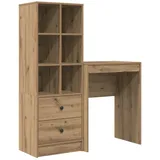 vidaXL Schreibtisch mit Stauraum Artisan Eiche Holzwerkstoff