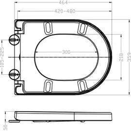 Bernstein WC-Sitz U1002 Schwarz glänzend