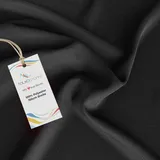 TOLKO 1m Modestoff | Dekostoff universal Stoffe zum Nähen Meterware Dekorieren | Blickdicht, knitterarm | 150cm breit Bekleidungsstoffe Dekostoffe Vorhangstoffe Basteln Patchwork (Schwarz)