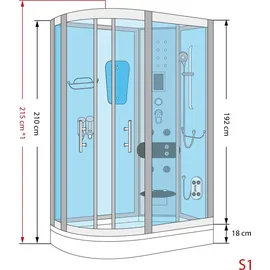 SeniorBad Duschtempel 120 x 80 cm D60-73M0L-EC