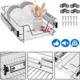Uiserbt Küchenschublade Teleskopschublade Schrankauszug Schlafzimmerschränke Küchenschrank Vollauszug Schublade (30cm)