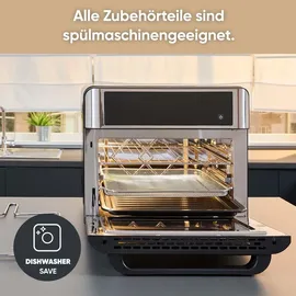 Severin 2-in-1 Toastofen & Heißluftfritteuse TO 9579 schwarz-silber