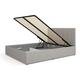 99rooms Kossa Polsterbett Hellgrau 140x200 cm