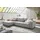 Musterring Eckcouch Polyester Anreihsofa rechts & Longchair links 3-Sitzer Grau