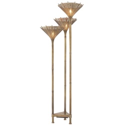 Casa Padrino Luxus Stehleuchte Vintage Messingfarben 70 x 70 x H. 197 cm - Hotel & Restaurant Stehlampe