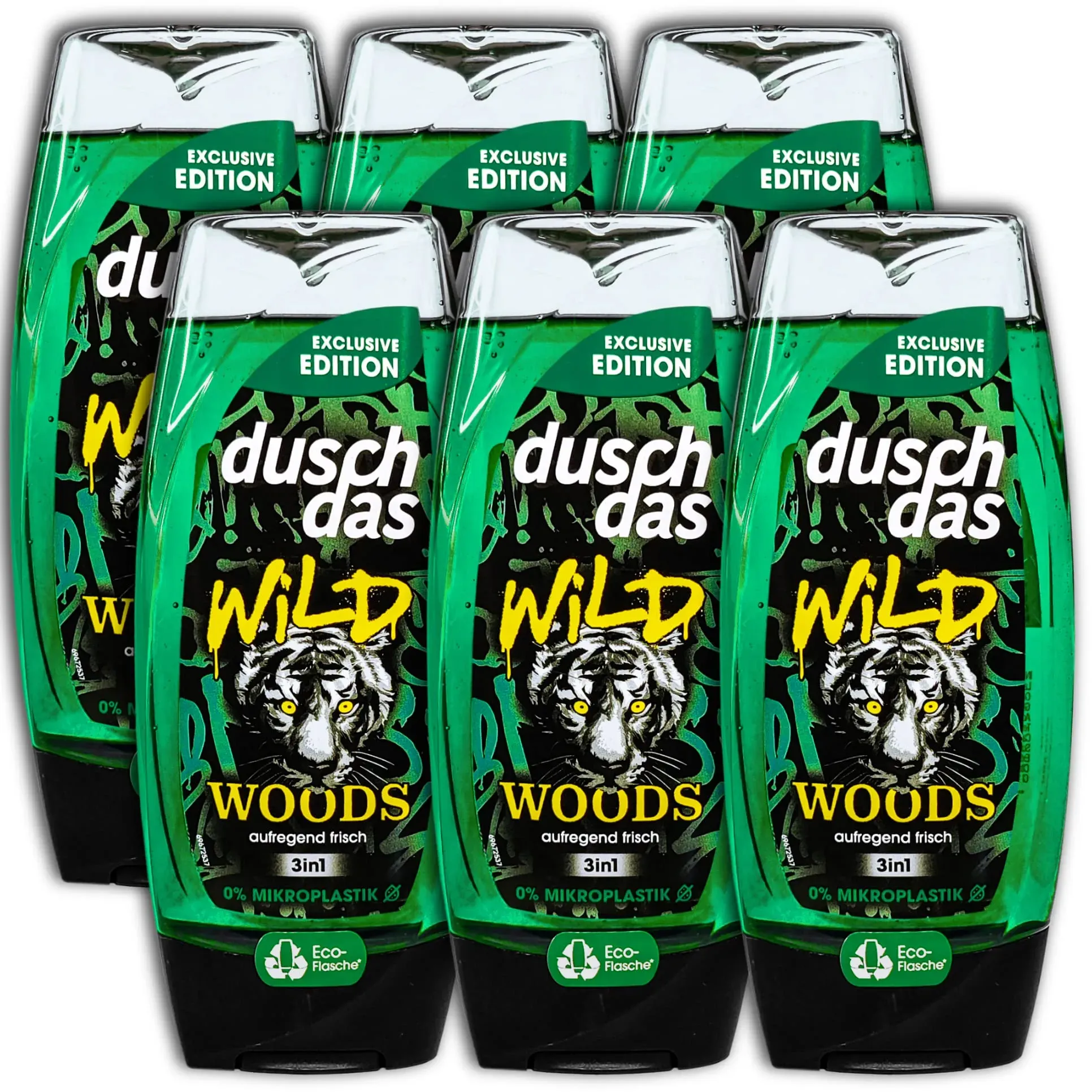 6 er Pack Duschdas Duschgel Wild Woods 3in1 Shower Gel 6 x 225 ml