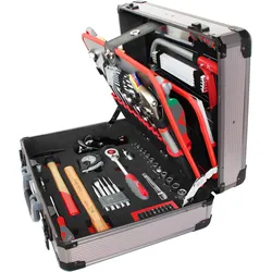 Tixit - Werkzeugkoffer Woody 120tlg – Aluminium Koffer und GS geprüftes Werkzeug...