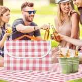 ZITUZY Faltbare Picknickmatte, 200x200cm-Große Picknickdecke, wasserdichte Picknickmatte, für 9–10 Personen in Parks, Gärten, Stränden, Rasenflächen (Rot)