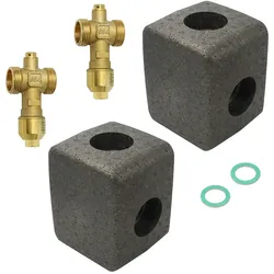 2 x Sicherheitsventil und Isolierung G 1`/DN25 LK 556 Set