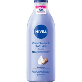 NIVEA Verwöhnende Soft Milk Body Milk für trockene Haut mit Tiefenpflege Serum 400 ml