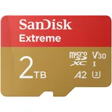 SanDisk Extreme 2 TB microSDXC Speicherkarte bis 240 MB/s lesen Class 3 (U3)