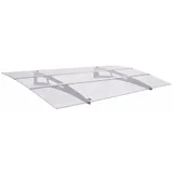 vidaXL Haustürvordach Sibern und Transparent 150x90 cm PET