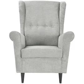 Smart Sessel Hubertine Kunstleder 82 x 102 x 89 cm Grau