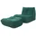 [en.casa] Bodensessel Kodsø Cord 75 x 90 x 100 cm Grün mit Hocker