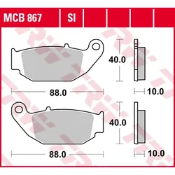 TRW Lucas Bremsbelag MCB867