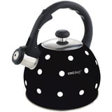 Kinghoff 2 Liter Retro Flötenkessel Whistling Kettle Pfeifkessel Teekanne Pfeifenkessel Wasserkessel Schwaz