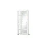 Möbel Kraft Vitrine 2-türig ¦ weiß ¦ Maße (cm): B: 86 H: 178,2 T: 38.2