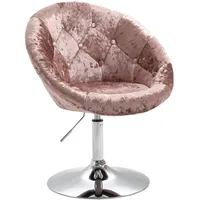 Svita Cocktailsessel HAVANNA Samt 62 x 88 x 58 cm Champagner drehbar, höhenverstellbar