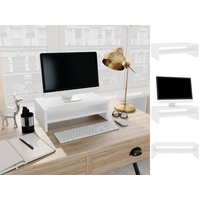 vidaXL Monitorständer Weiß 42x24x13 cm Holzwerkstoff