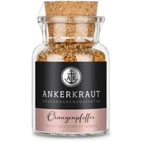 Ankerkraut Orangenpfeffer, fruchtig-würziger Pfeffer-Kick für Fleisch, Fisch und Gemüse, Allrounder pikant, Genuss für Vorspeisen, Hauptgerichte und Dessert, 75 g im Korkenglas