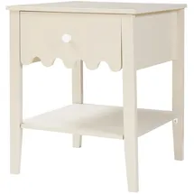 [en.casa] Nachtschrank Luspoo 50 x 40 x 40 cm Cremeweiß