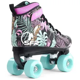 SFR Skates SFR Vision Canvas Rollschuhe mit Blumenmuster schwarz|rosa|bunt 35.5