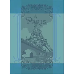 GARNIER-THIEBAUT Geschirrtuch PARIS SEINE TURQUOISE 56 x 77 cm 100% Baumwolle